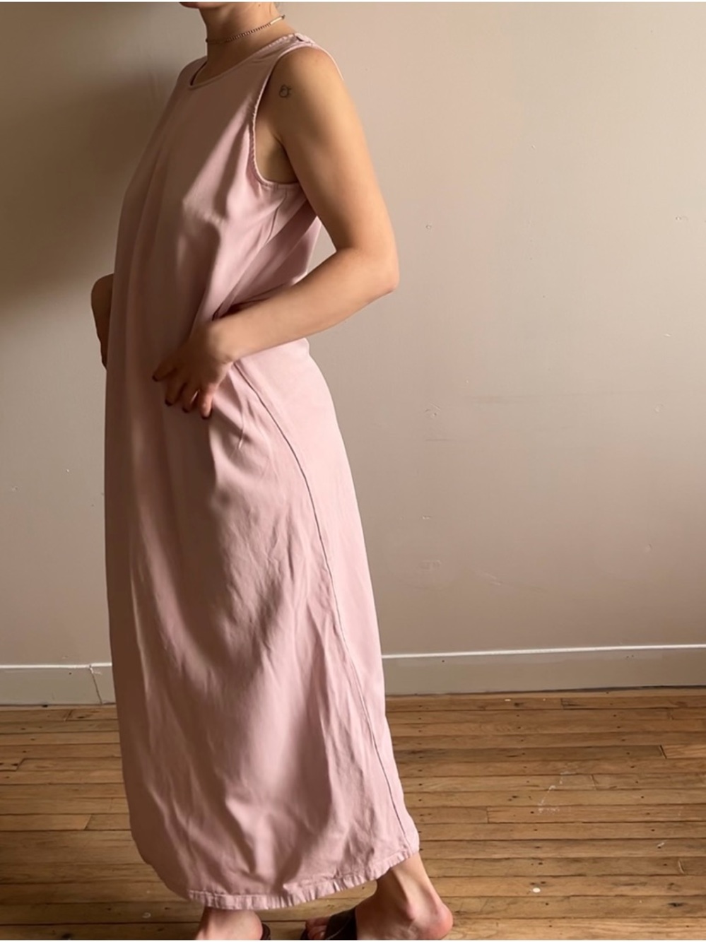 Froxx Vintage Light Pink Maxi Dress - Picture 3 of 4